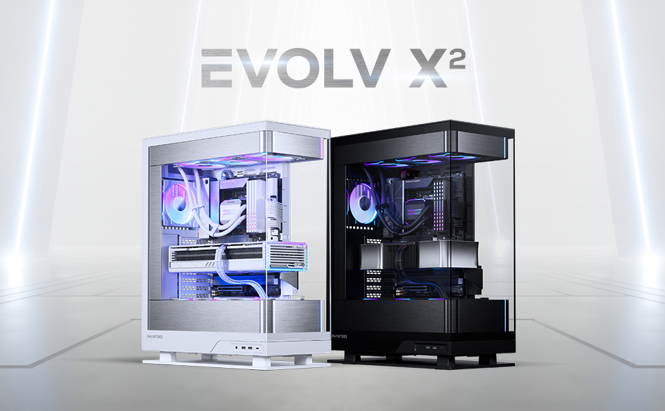 Phanteks Evolv X2, Mid-Tower Gaming Chassis, Vertical Cooling